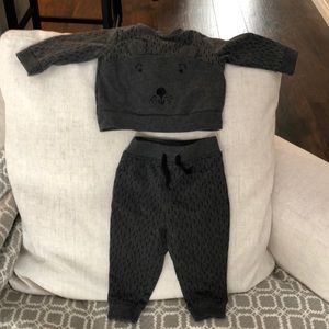 Bear sweatsuit. Never worn size 3-6 months